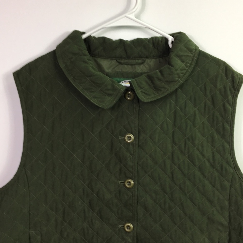 Cabelas Vest Green Quilted Size 2XL Reg‎ pockets zip